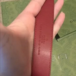 Gucci | Accessories | Authentic Gucci Crimson Belt With Gold  display picture 1